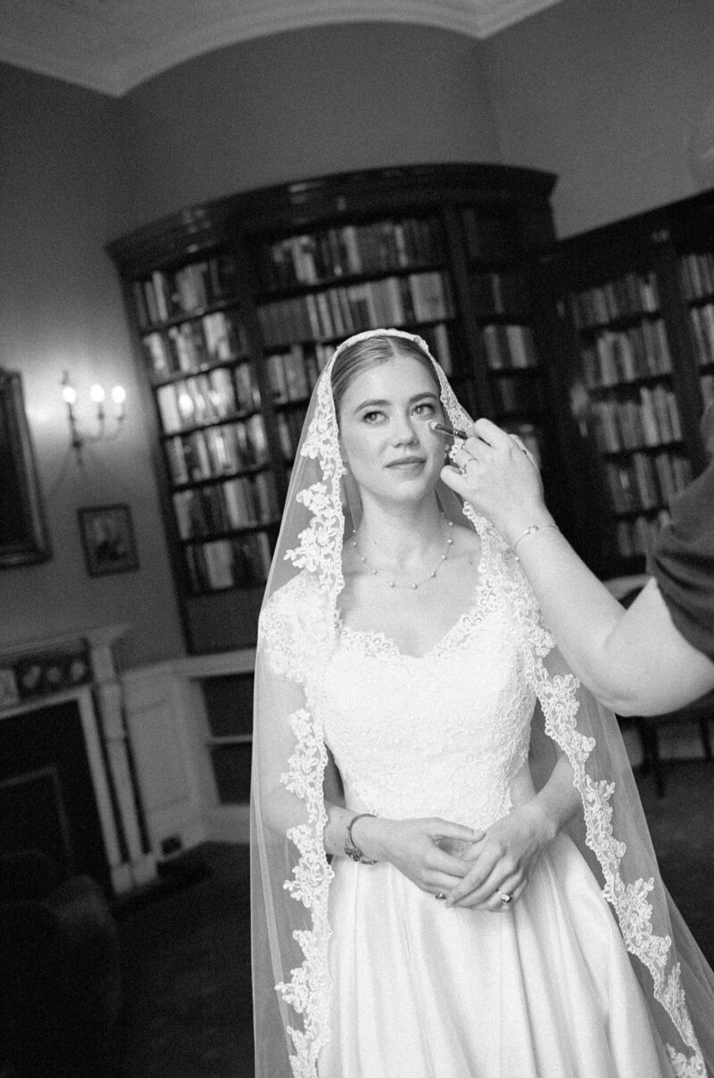 London bride captured in editorial 35mm film wedding photography