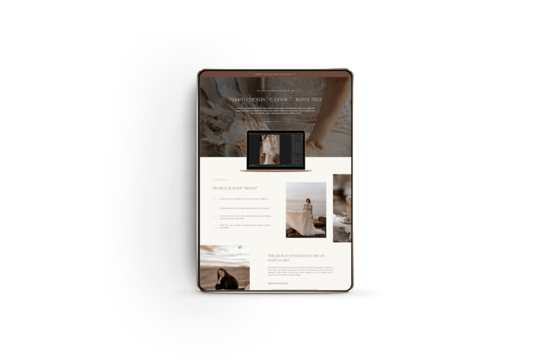 Showit sales pagina template Wild Willow