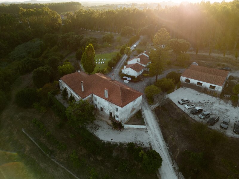 portugal wedding venue drone shot