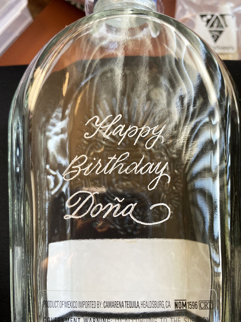 Tequila Engraved Los Angeles Engraver Dani Audry