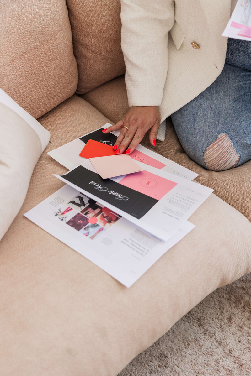 Close up of pages of the Brand Presentation for Inside Social's Rebrand Project
