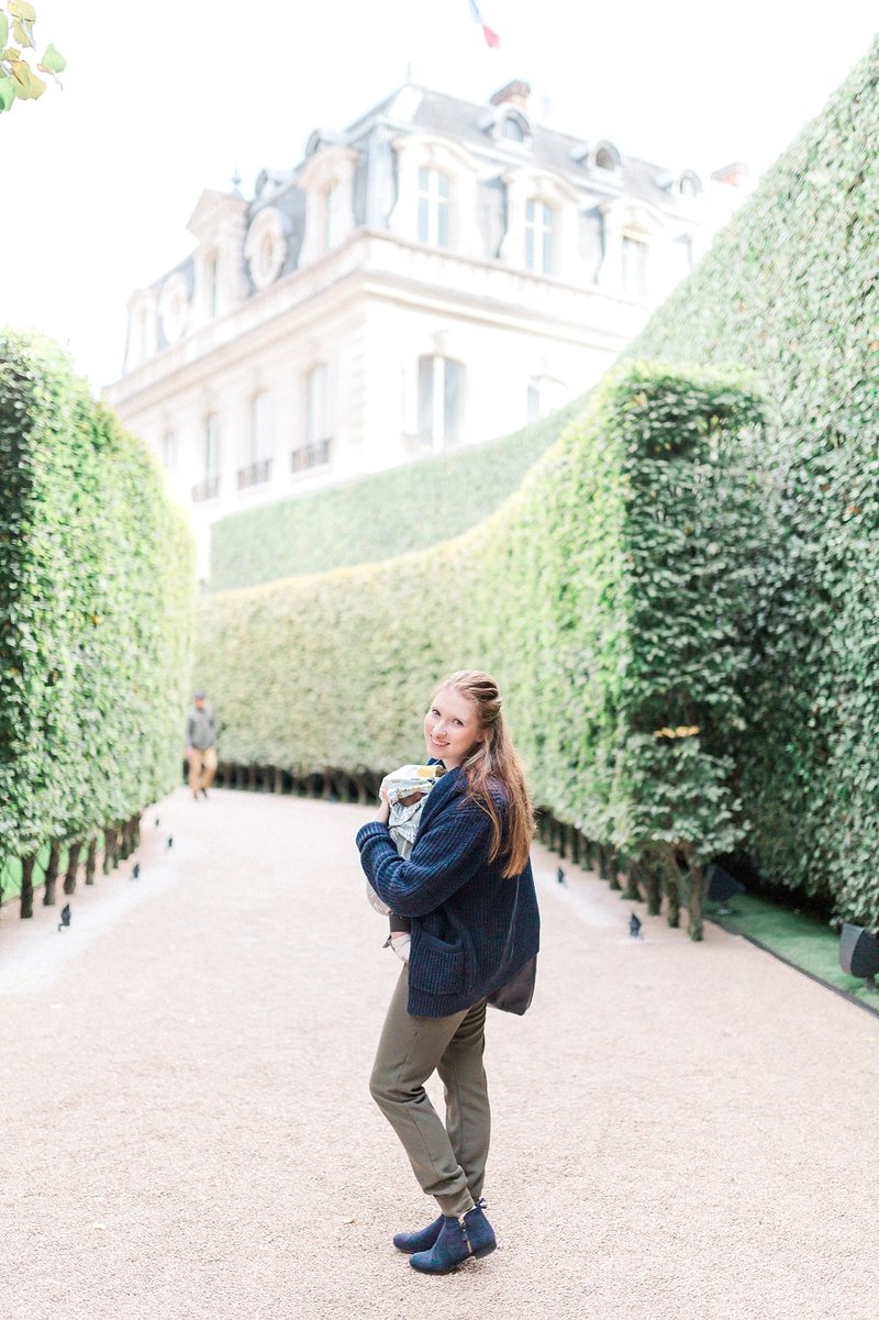 Alicia Yarrish with Greyson in Paris, France