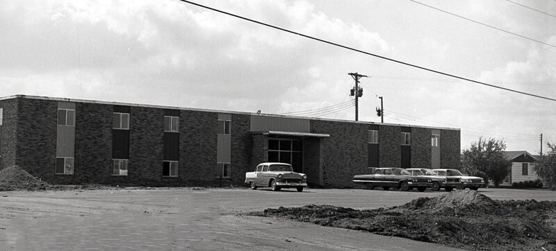 Old photo of 201 building  before it's become a hub for small businesses to rent office space.