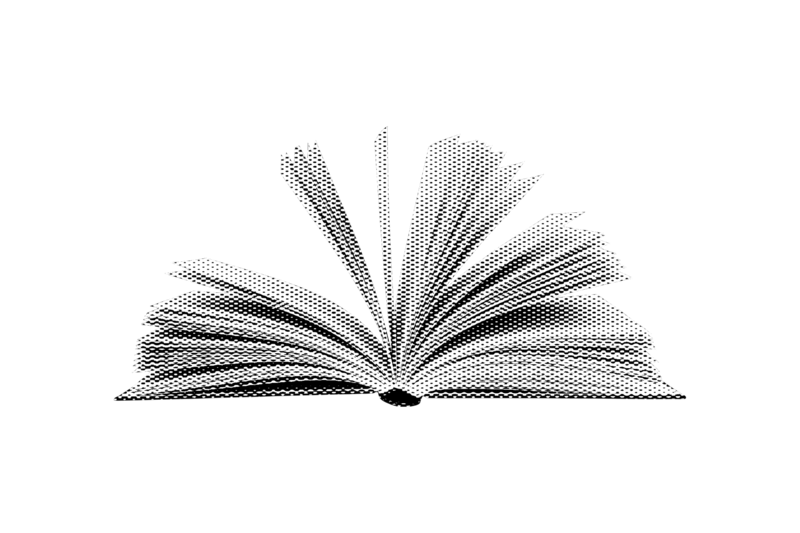 élément graphiste de livre ouvert pour les éditions zaloé