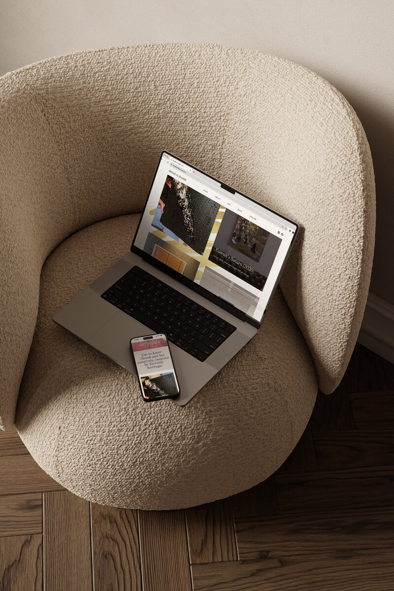 website mobile desktop portfolio web design artist