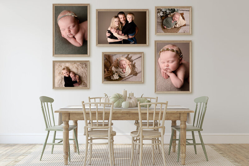 Grand Rapids Newborn Photographer Gallery wall For The Love Of Photography