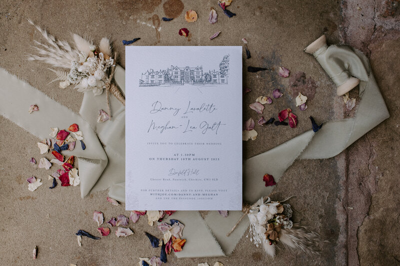 Lavalette wedding - stationery designed by The Little Paper Shop Nantwich 