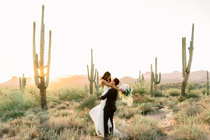 Bride and Groom Kissing Ceremony, Ana Carter Photography,  Arizona Wedding Photographer