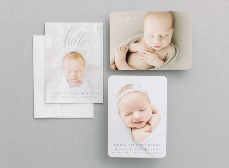 Custom birth announcements