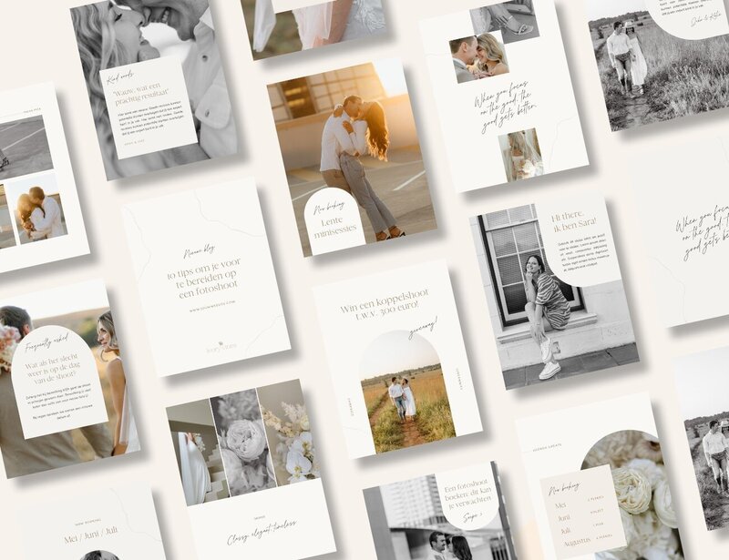 Neutrale Instagram templates voor fotografen Ivory Vines 7
