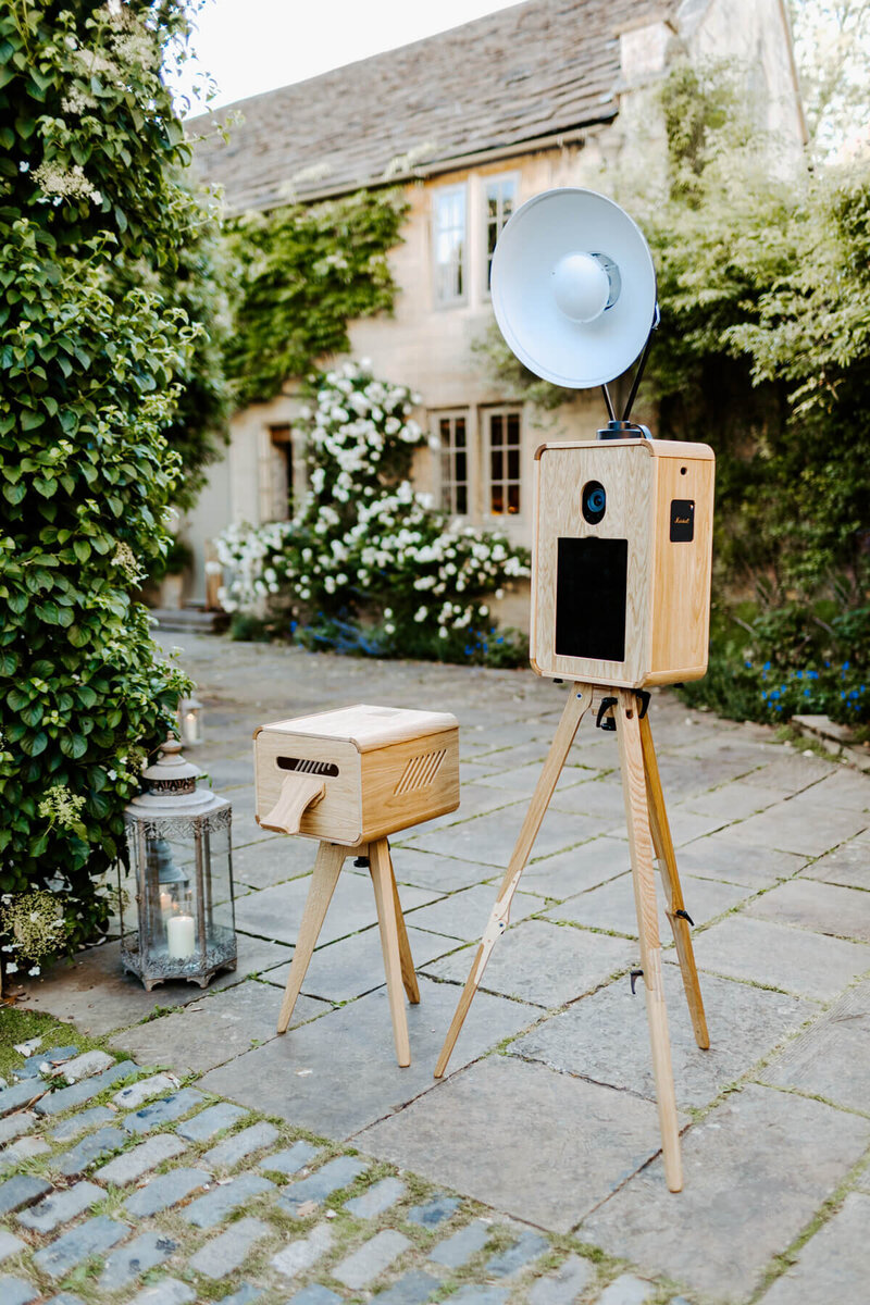 Premium party entertainment modern wooden photo booth hire for De Vere Tortworth Court corporate events, weddings, private parties, brand launches and more