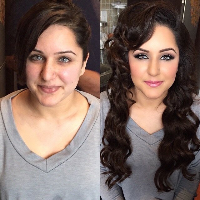 Before and after makeup transformation by Ottawa MUA