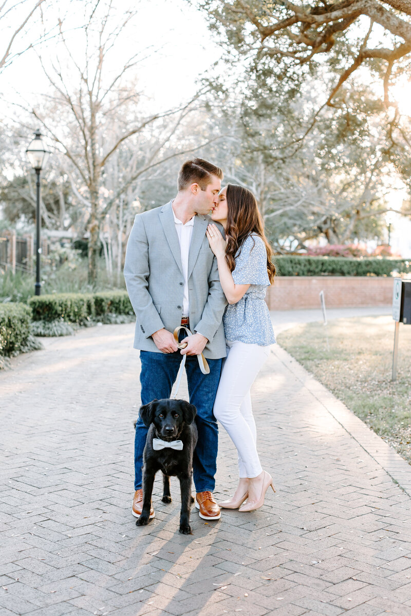dog friendly engagement session in charleston