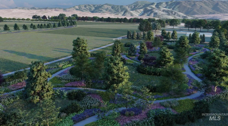overhead shot of Estate Lot 17 from The Ranch in Eagle Idaho by luxury custom builder Thompson Homes 