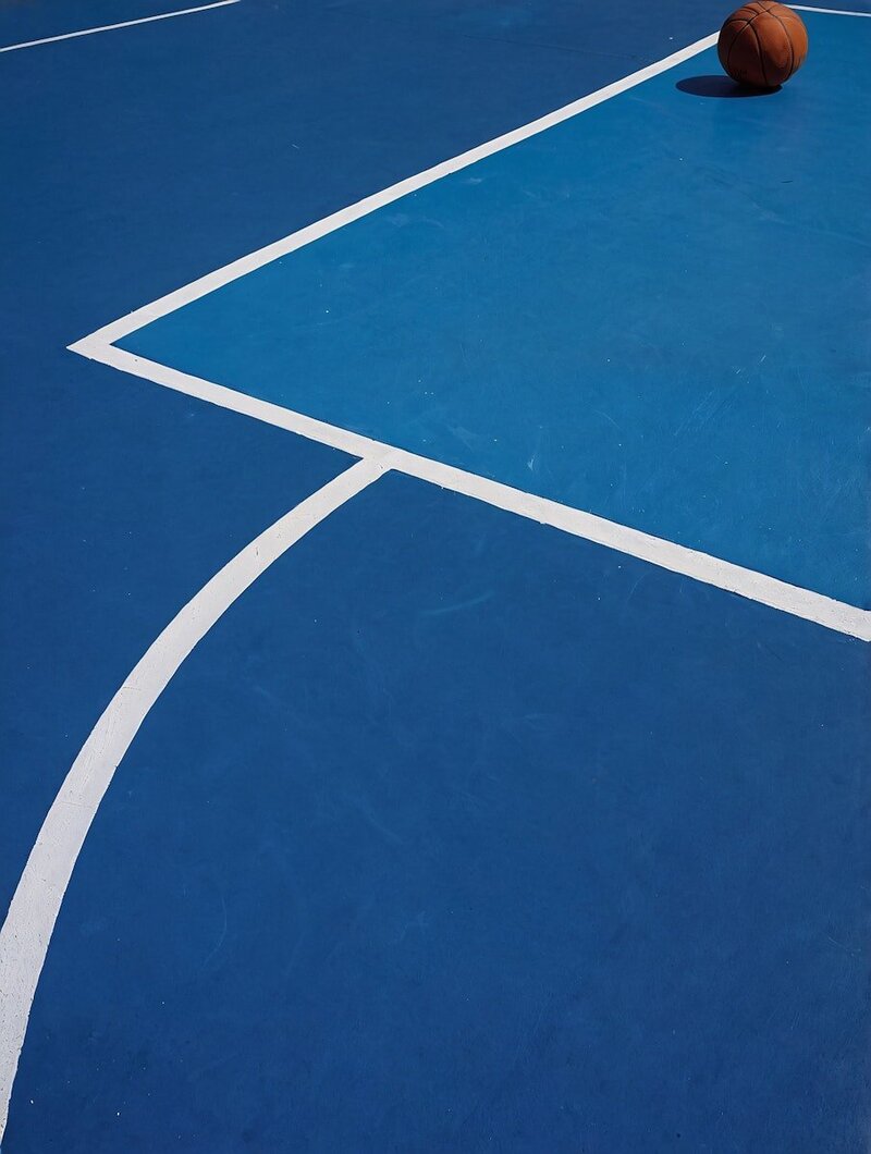 Blue Basketball Court