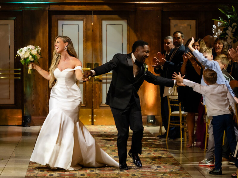 bride groom grand entrance at Liuna Station