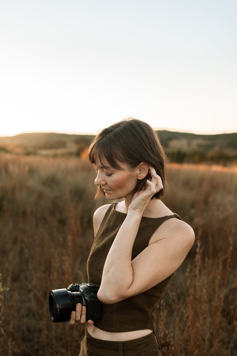 Mom giving her child a kiss