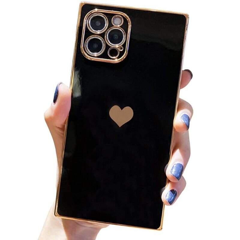 iPhone 13 Pro Case with Gold Heart Pattern [6.1 inches]-2