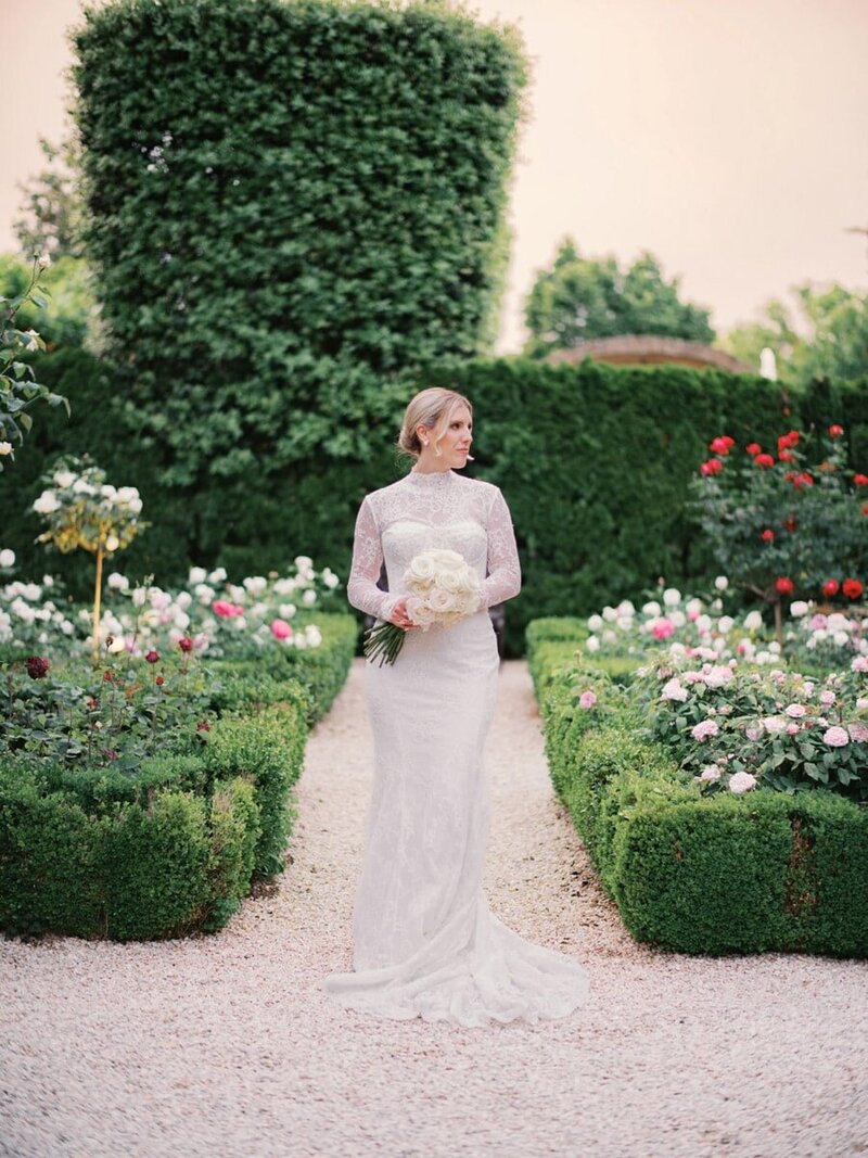 Bridal portraits during a Borgo Santo Pietro wedding in Tuscany