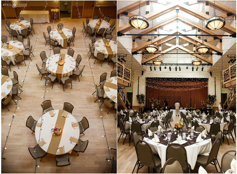 Silverthorne Pavilion set up for a wedding in Colorado