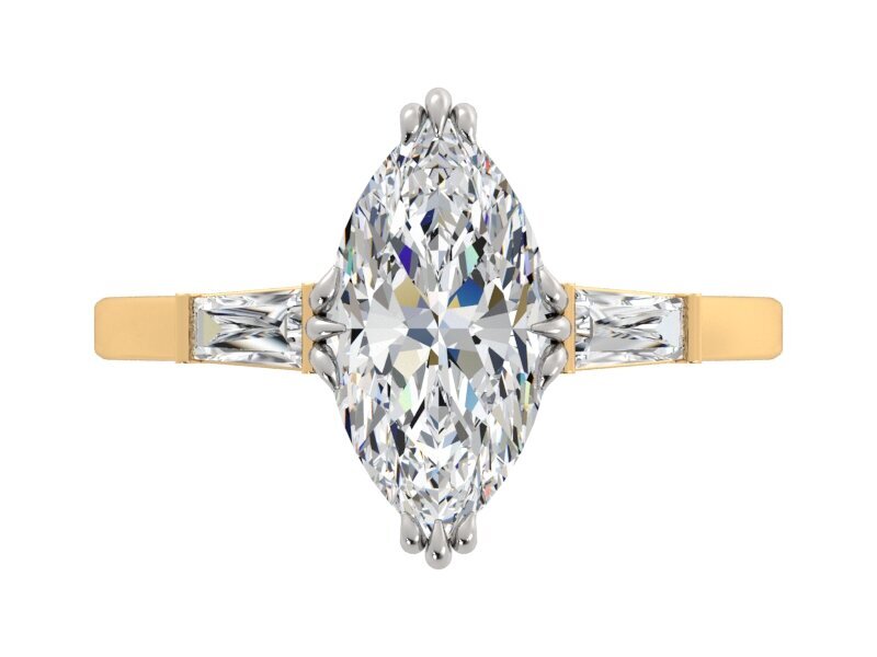three stone marquise engagement ring dallas