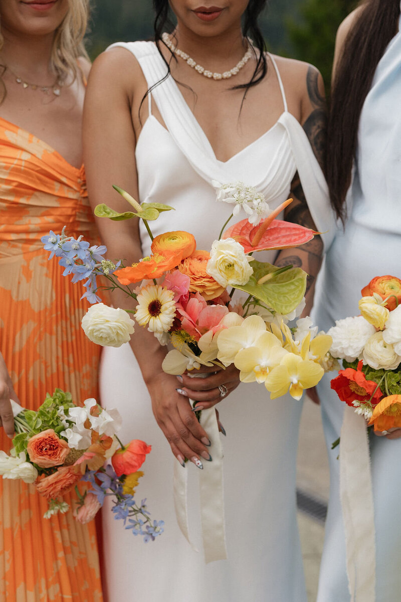 Candid bridal portrait outdoors, modern California wedding photography