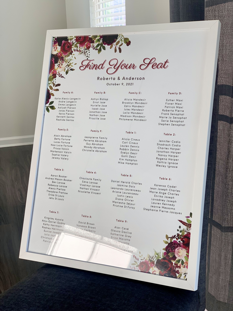 ROBERTA SEATING CHART