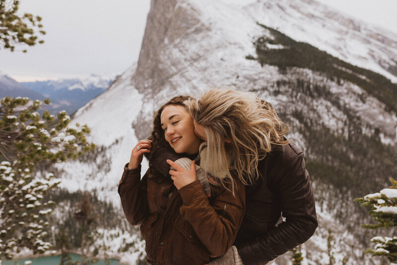 mountain couples session in Banff National Park, Alberta