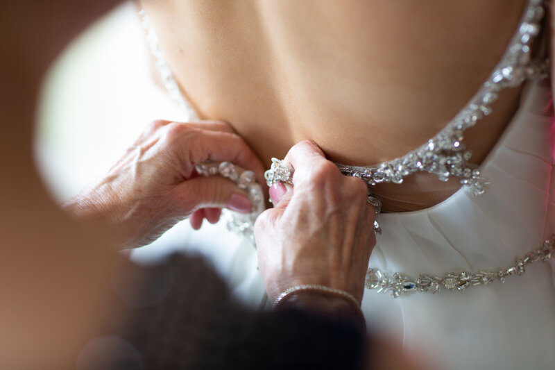 Bridal dress prep wedding