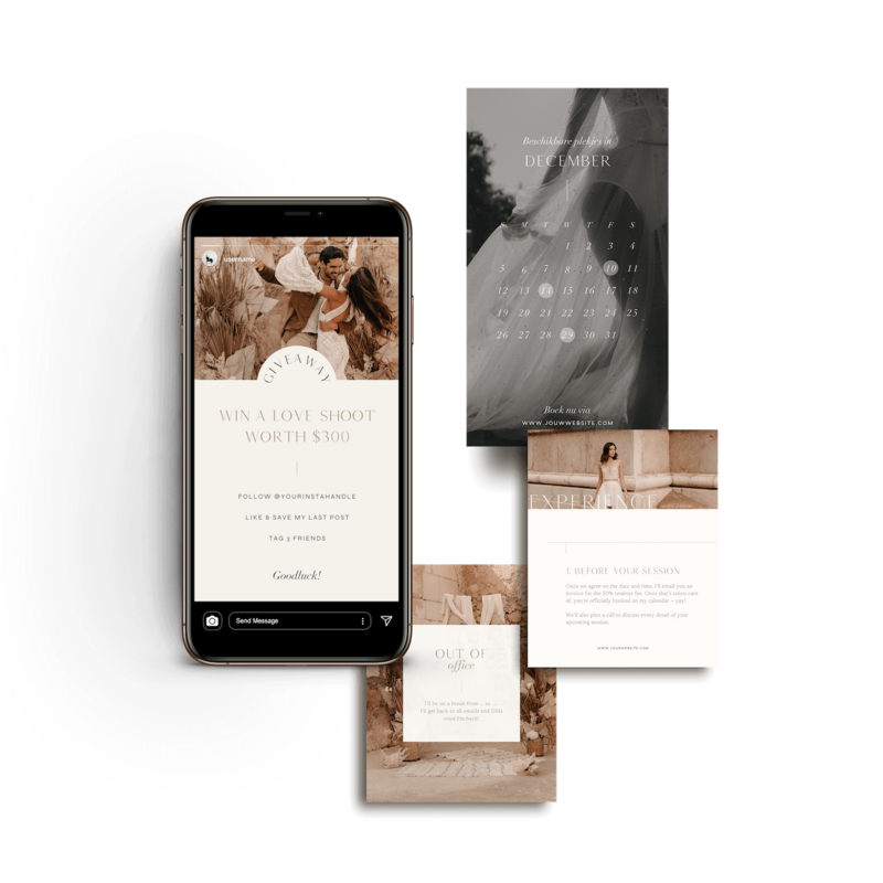Elegant photography Instagram templates