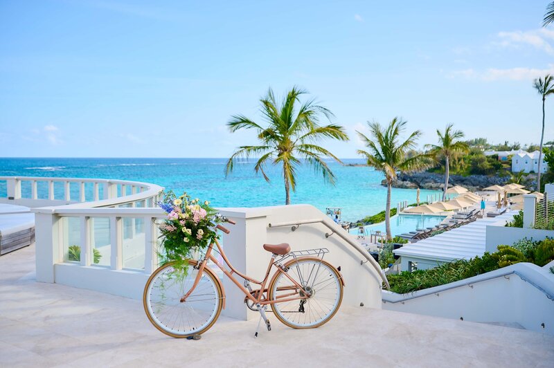 Bermuda Wedding Bermuda Bride Bicycle with Flowers Beach Wedding Venue