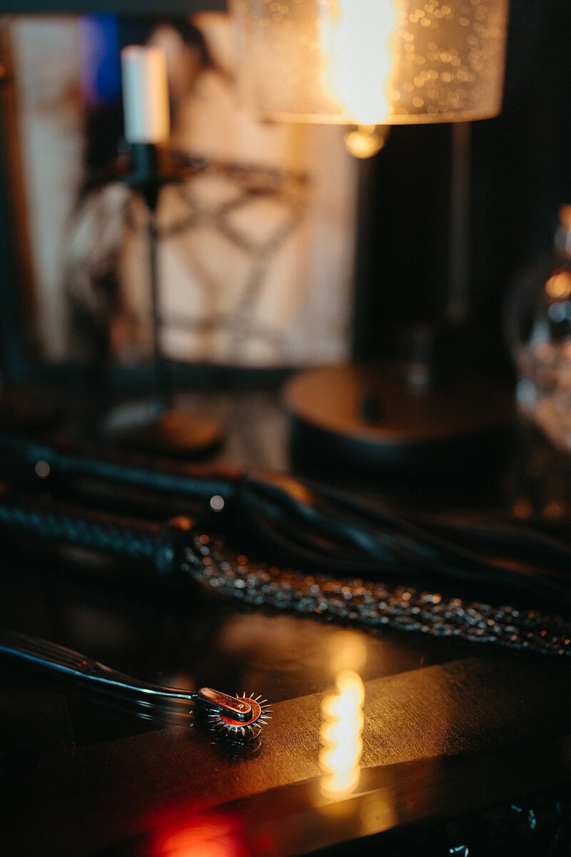 Edgy boudoir set in a Norfolk Boudoir studio