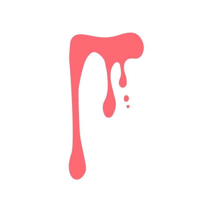 Graphic of something pink dripping (hair dye).
