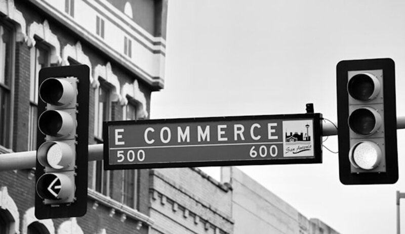 e commerce street sign