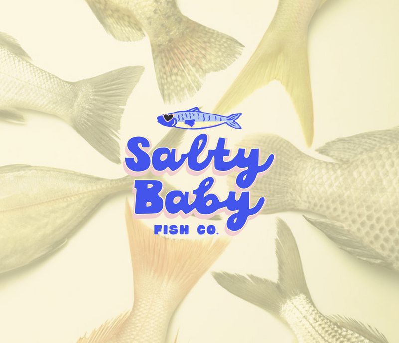 Salty Baby’s brand identity, logo, and packaging were strategically created for women-led CPG food & beverage brands, focusing on tinned fish. Bold, colorful design elevates retail presence, attracts customers, and communicates a playful yet professional brand story.

Wildspark designed Salty Baby’s packaging, logo, and brand identity to give boutique food brands a vibrant, girl boss energy. The tinned fish packaging stands out on shelf, communicates premium quality, and connects with adventurous, style-conscious consumers.
