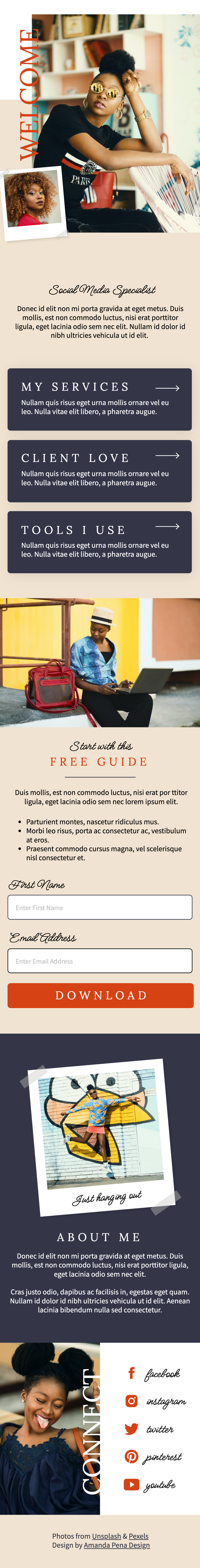 Instagram Links Showit Template
