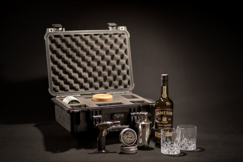 E commerce whiskey kit shows off what's included in the pelican case