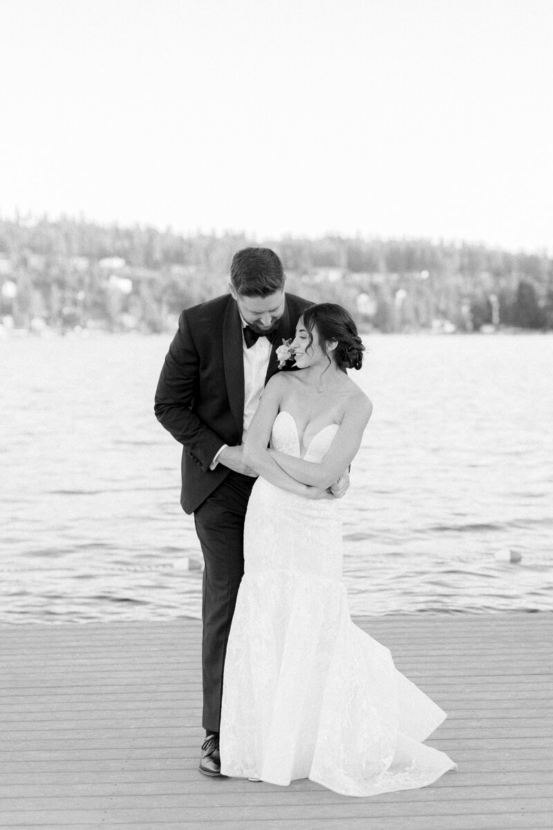 Bride and Groom Lake Dock Photos