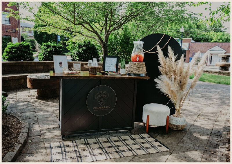 Cooper & Co Mocktail table set up