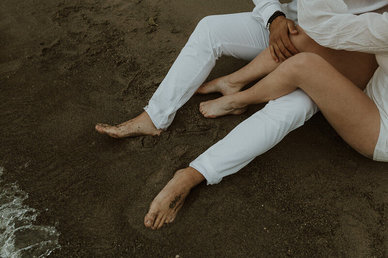 seance photo les pieds dans lac annecy