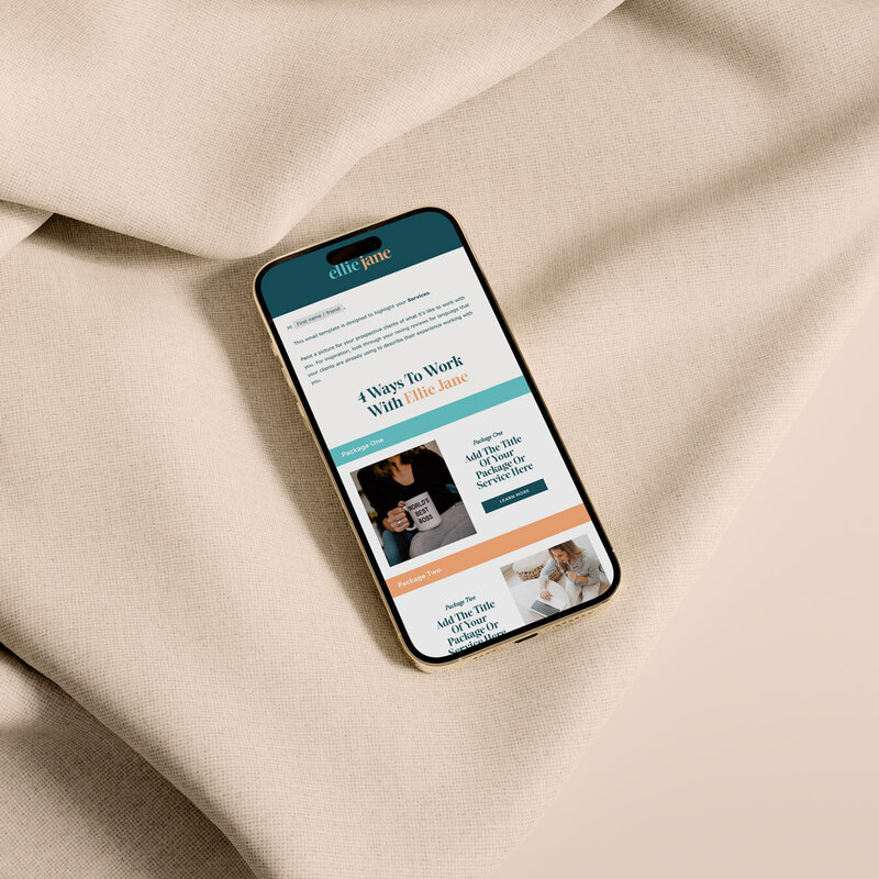 colorful email templates for flodesk on iphone