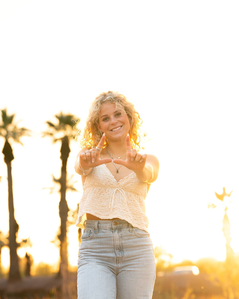 Golden hour senior session in Arizona