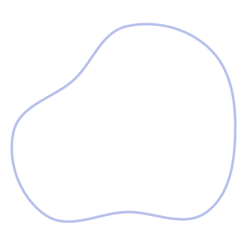 Blue Blob Outline