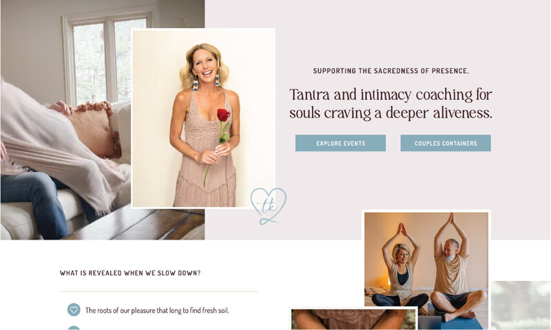 Playful website design for Tantra with Kathryn