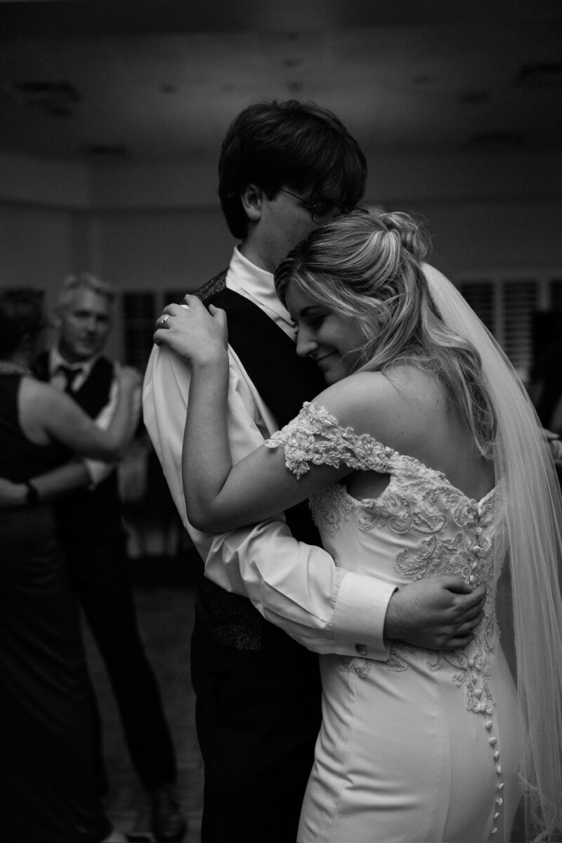 First dance of bride and groom in their wedding