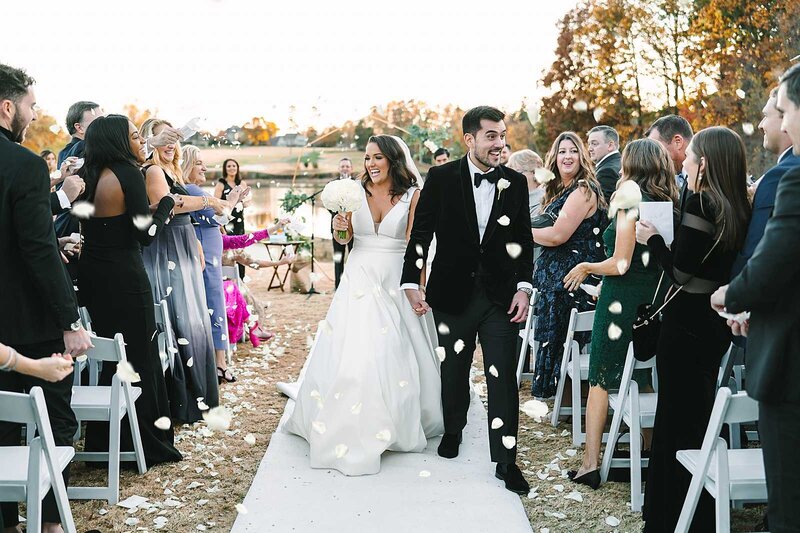 Fall wedding day captured by charlotte wedding photographers