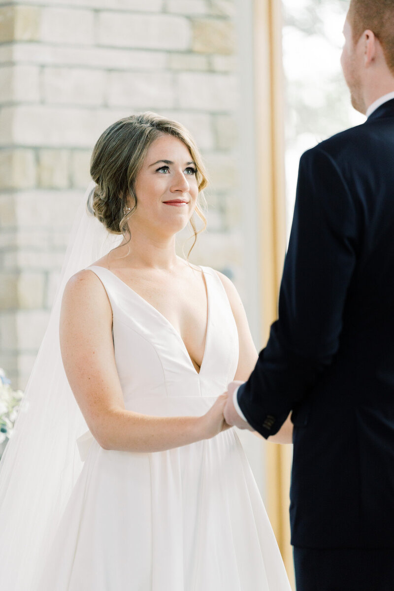 Indoor chapel ceremony at Canyonwood Ridge with modern architecture and soft light