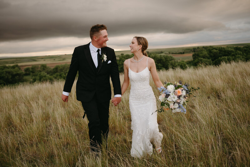 Wedding party walking photo