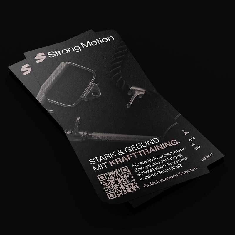 Strong Motion, Coaching, Personal & Gruppen Training, Print Design, Business Card