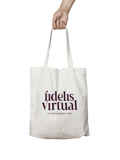 Tote bag mockup for Fidelis Virtual